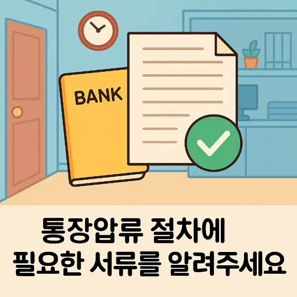 통장압류절차, 통장압류 절차에 필요한 서류를 알려주세요